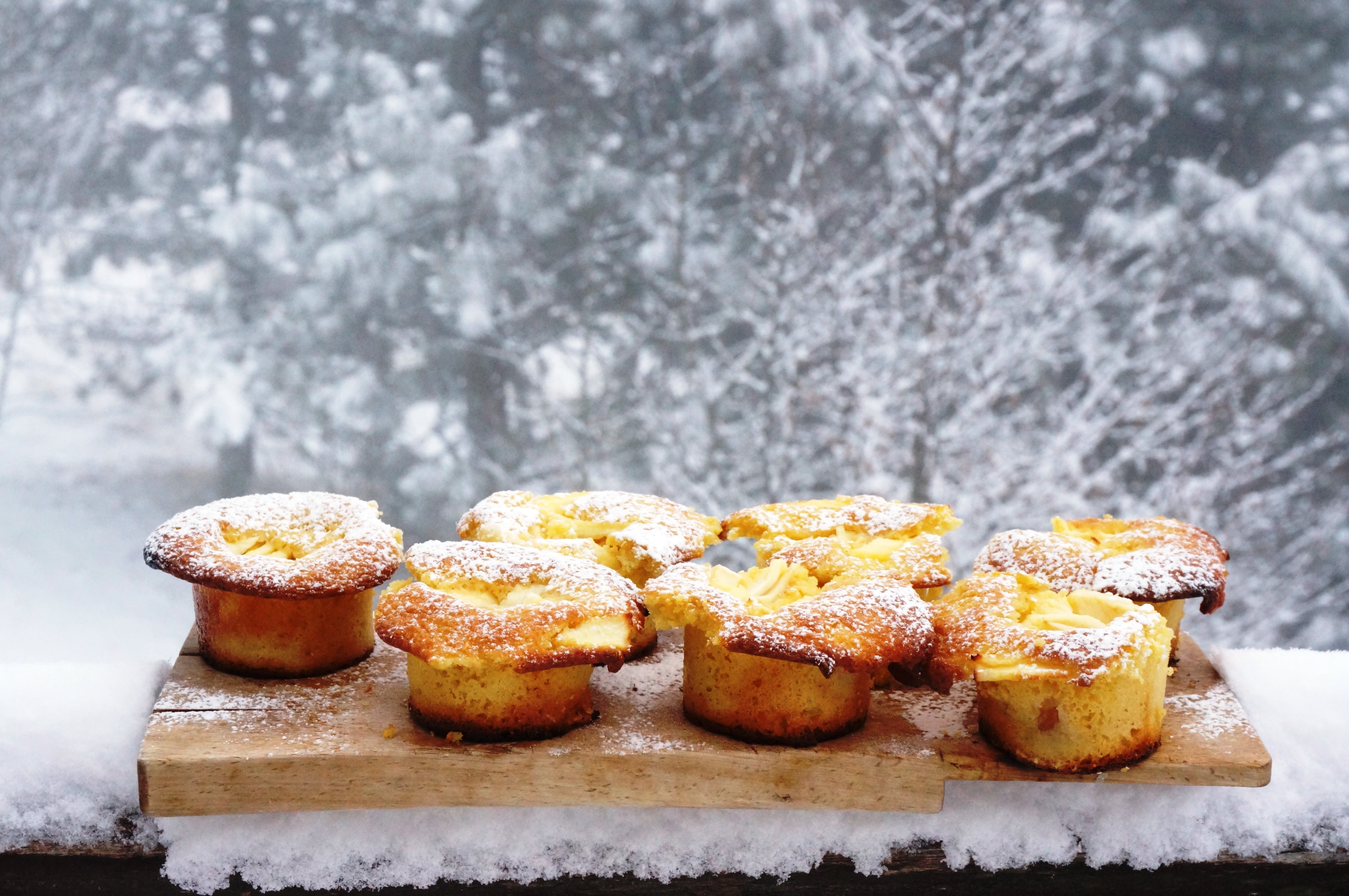 Fluffly and tempting: our snow-muffins